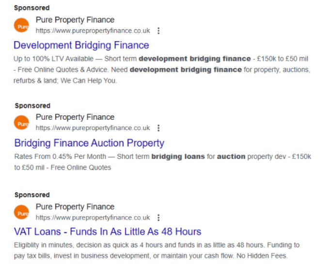 google ads screenshot